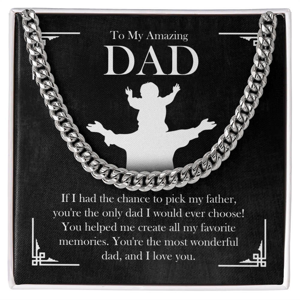 To My Amazing Dad – Meaningful Cuban Link Chain Gift