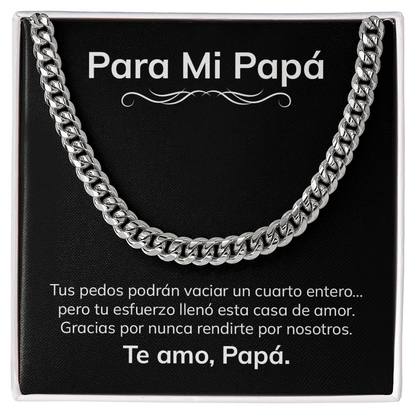 Para Mi Papá – Collar Divertido y Emotivo en Español