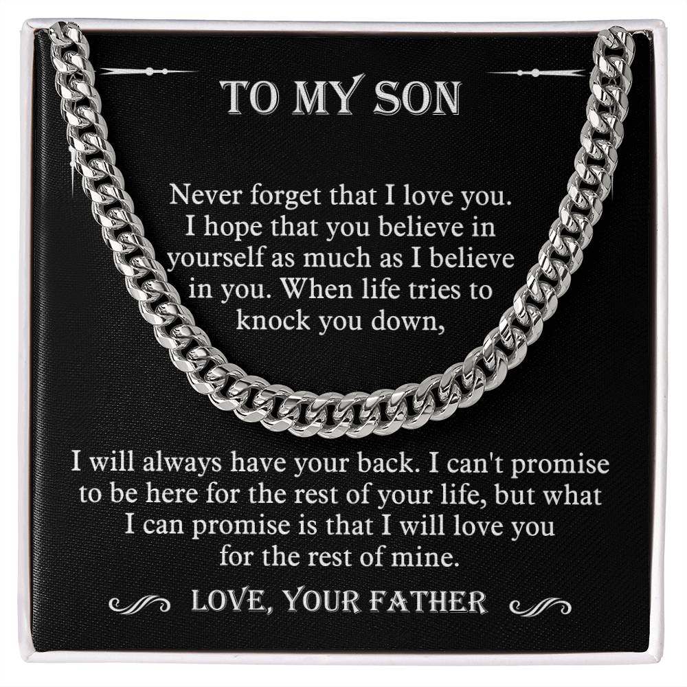 To My Son - When Life Tries To Knock You Down (Cuban Link Chain)