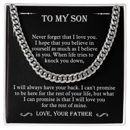 To My Son - When Life Tries To Knock You Down (Cuban Link Chain)