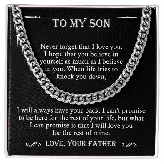To My Son - When Life Tries To Knock You Down (Cuban Link Chain)