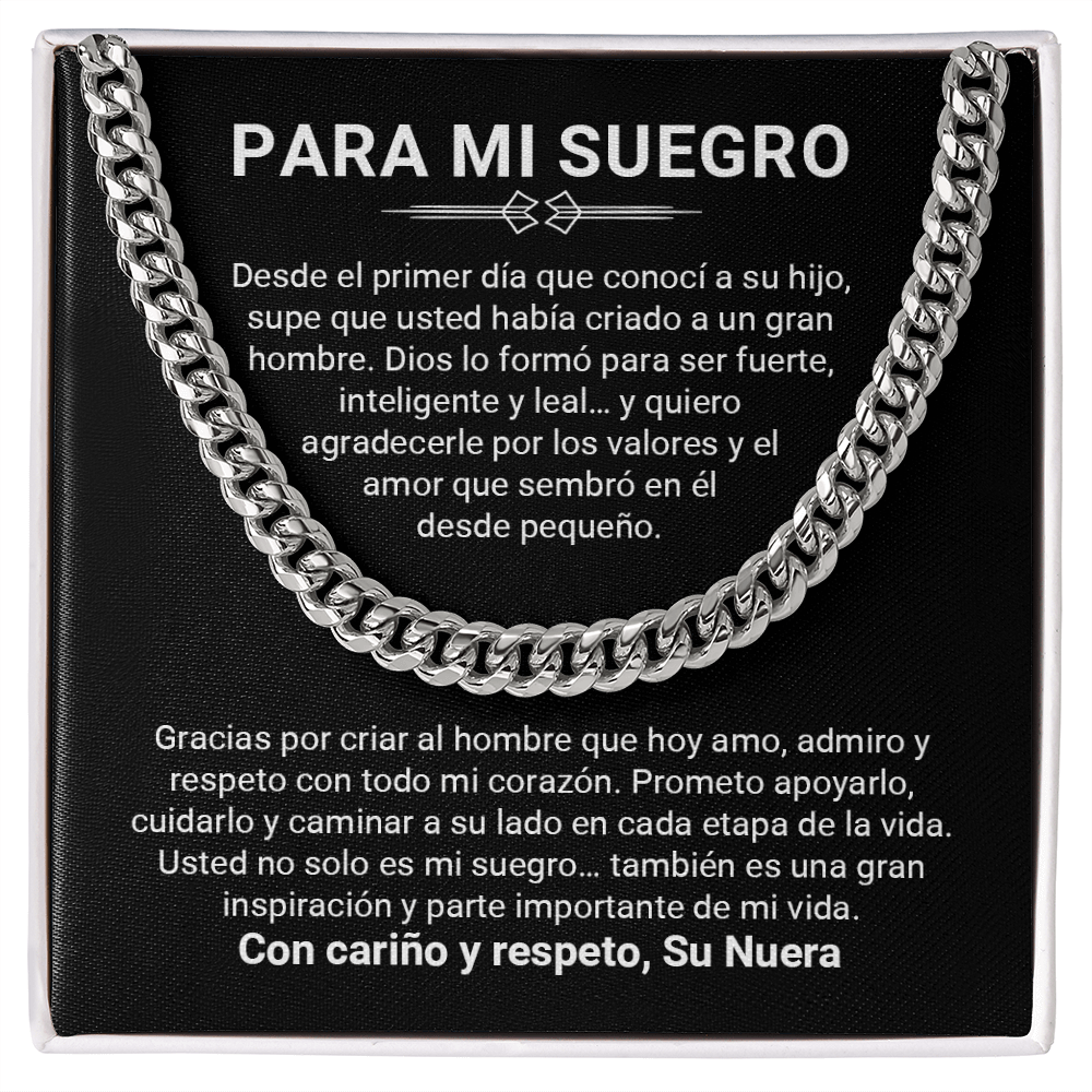 Para Mi Suegro – Collar Cubano Emotivo en Español