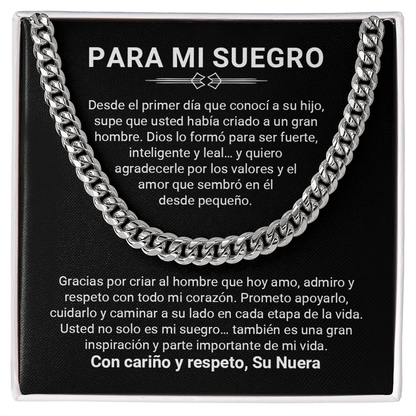 Para Mi Suegro – Collar Cubano Emotivo en Español