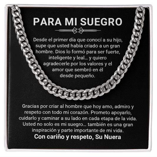 Para Mi Suegro – Collar Cubano Emotivo en Español