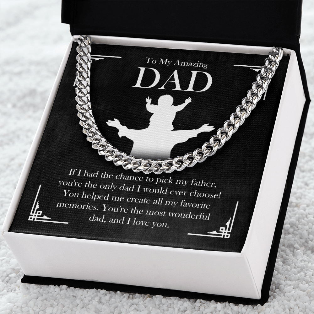 To My Amazing Dad – Meaningful Cuban Link Chain Gift