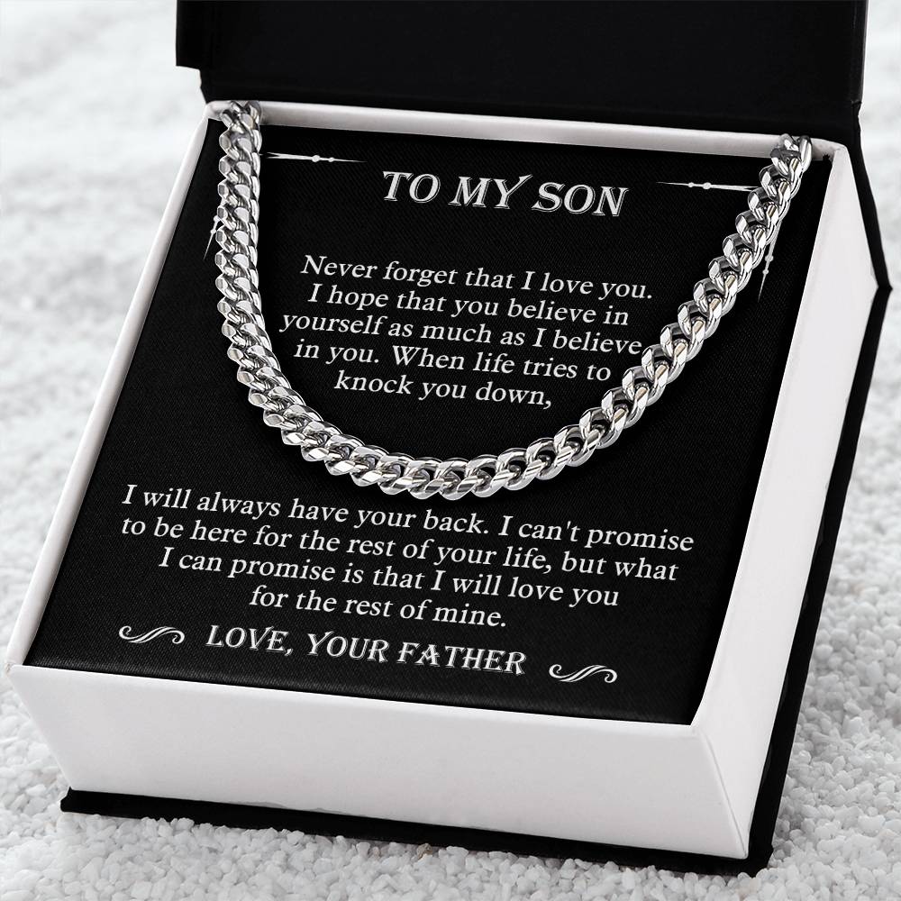 To My Son - When Life Tries To Knock You Down (Cuban Link Chain)