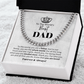 Gift For Dad – World's Best Dad Cuban Link Chain With Message Card