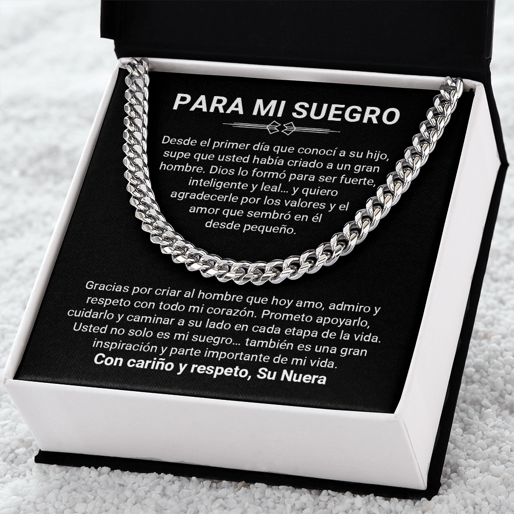 Para Mi Suegro – Collar Cubano Emotivo en Español