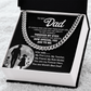 To My Dad – Through My Eyes Cuban Link Chain Gift