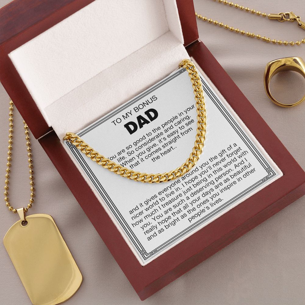 To My Bonus Dad - You Are Such A Deserving Person (Cuban Link Chain)