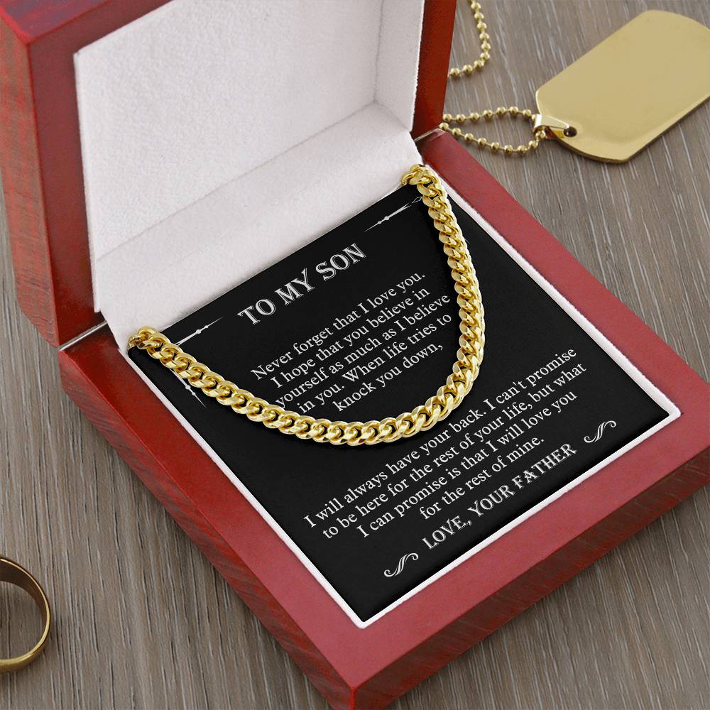 To My Son - When Life Tries To Knock You Down (Cuban Link Chain)