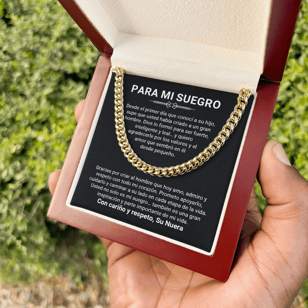 Para Mi Suegro – Collar Cubano Emotivo en Español