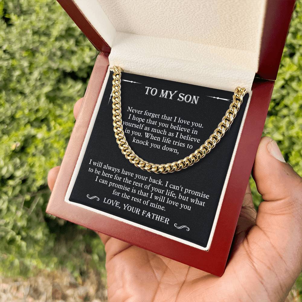 To My Son - When Life Tries To Knock You Down (Cuban Link Chain)