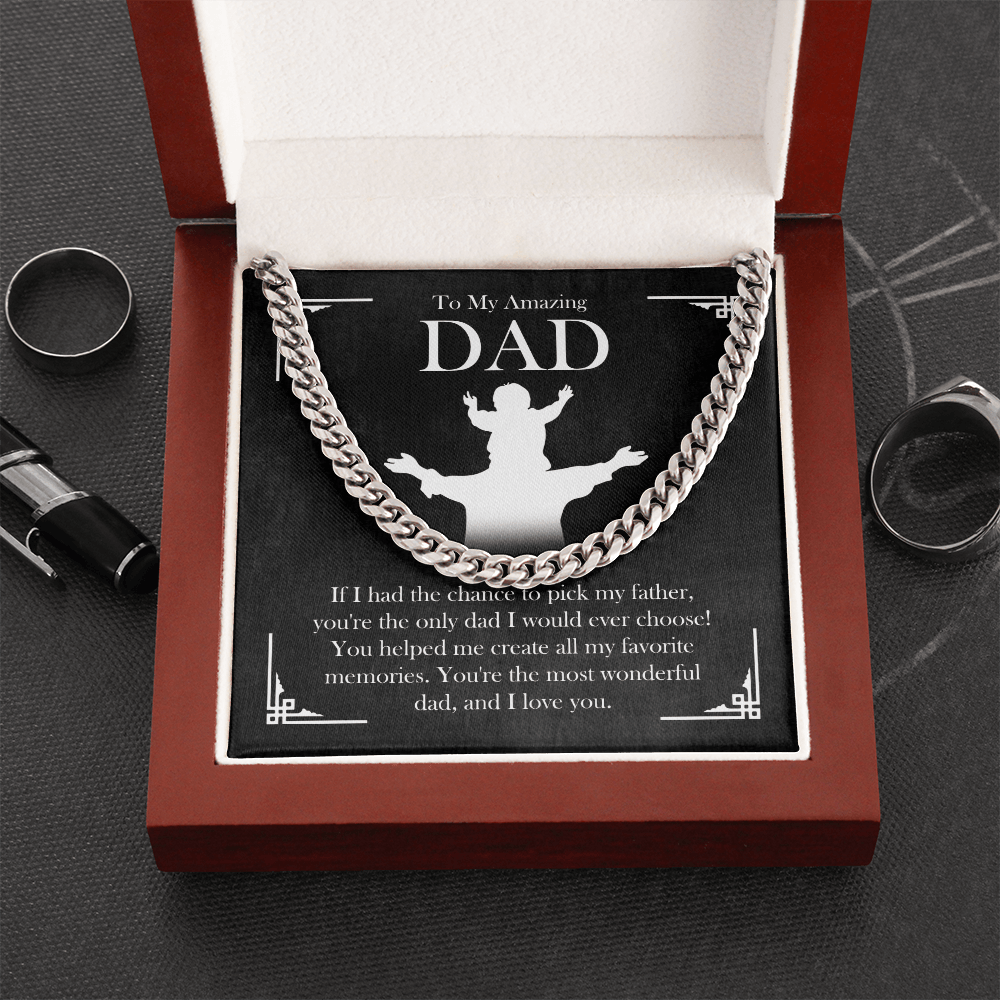 To My Amazing Dad – Meaningful Cuban Link Chain Gift