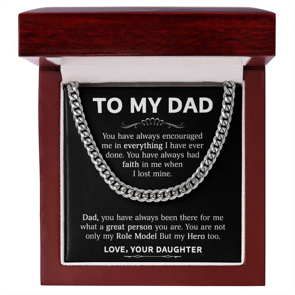 To My Dad - My Role Model  (Cuban Link Chain)