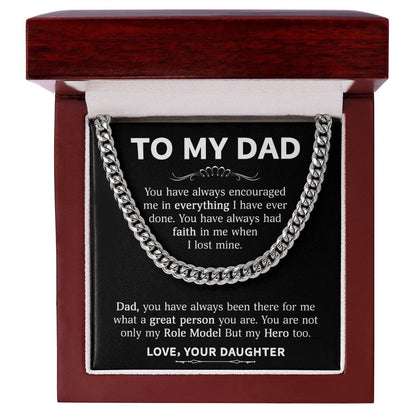 To My Dad - My Role Model  (Cuban Link Chain)