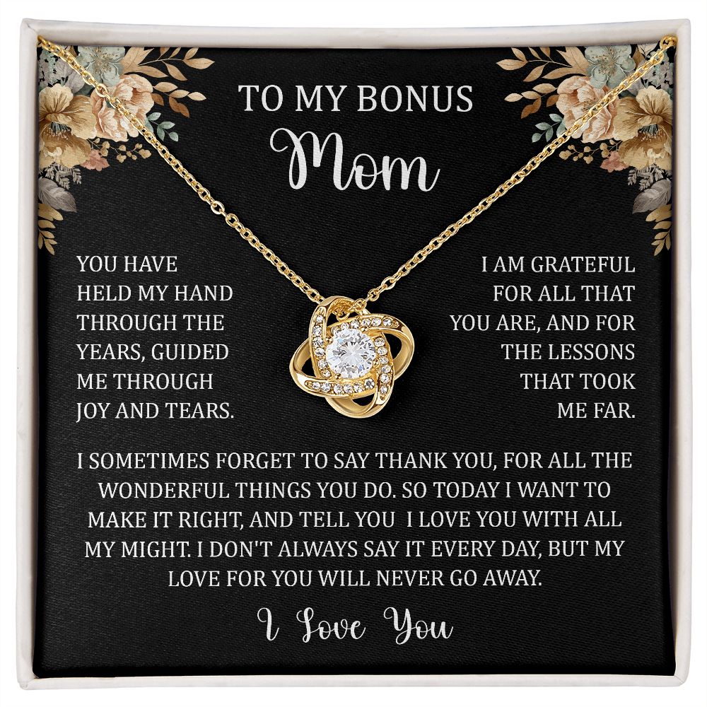 To My Bonus Mom - Held My Hand (Necklace)