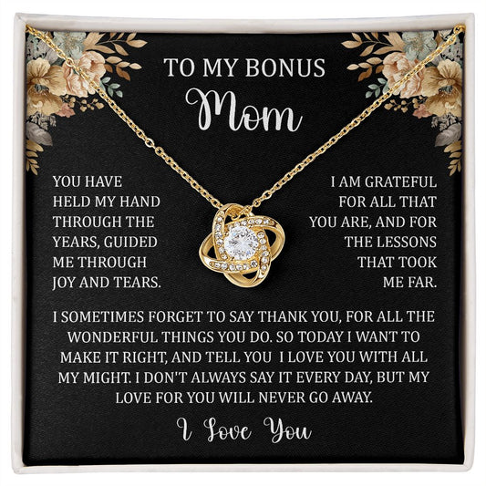 To My Bonus Mom - Held My Hand (Necklace)