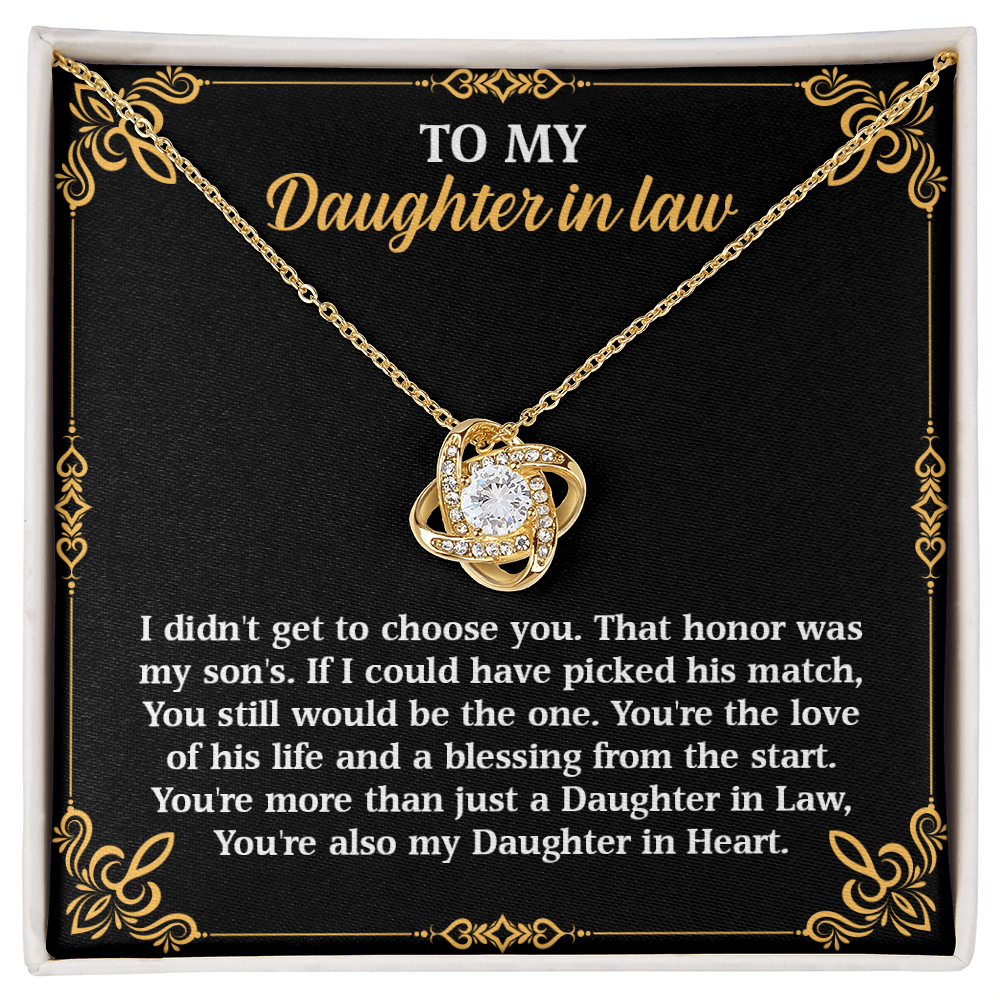 To My Daughter-in-Law – My Daughter in Heart | Love Knot Necklace
