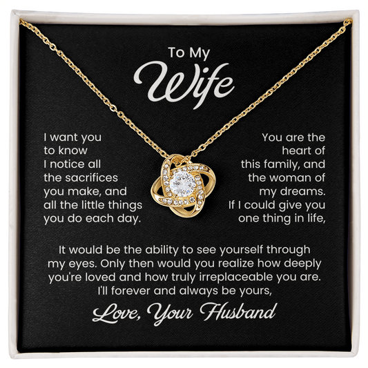 To My Wife Necklace – I Want You to Know Love Gift