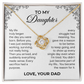 To My Daughter – You Became the Reason | Love Knot Necklace