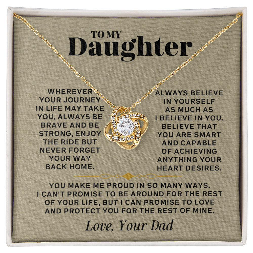 I Promise to Love You For the Rest of My Life | Daughter Necklace From Dad