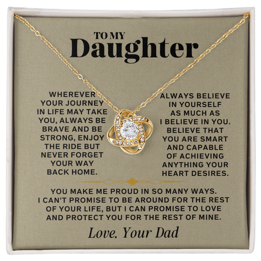 I Promise to Love You For the Rest of My Life | Daughter Necklace From Dad