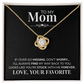 To My Mom Necklace – Funny Gift From Son or Daughter