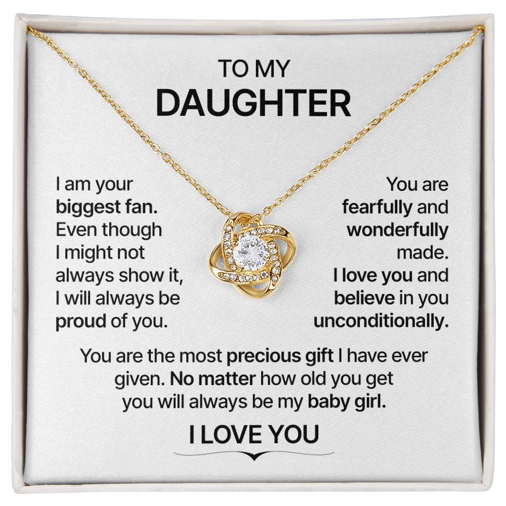 To My Daughter - I Love You Necklace