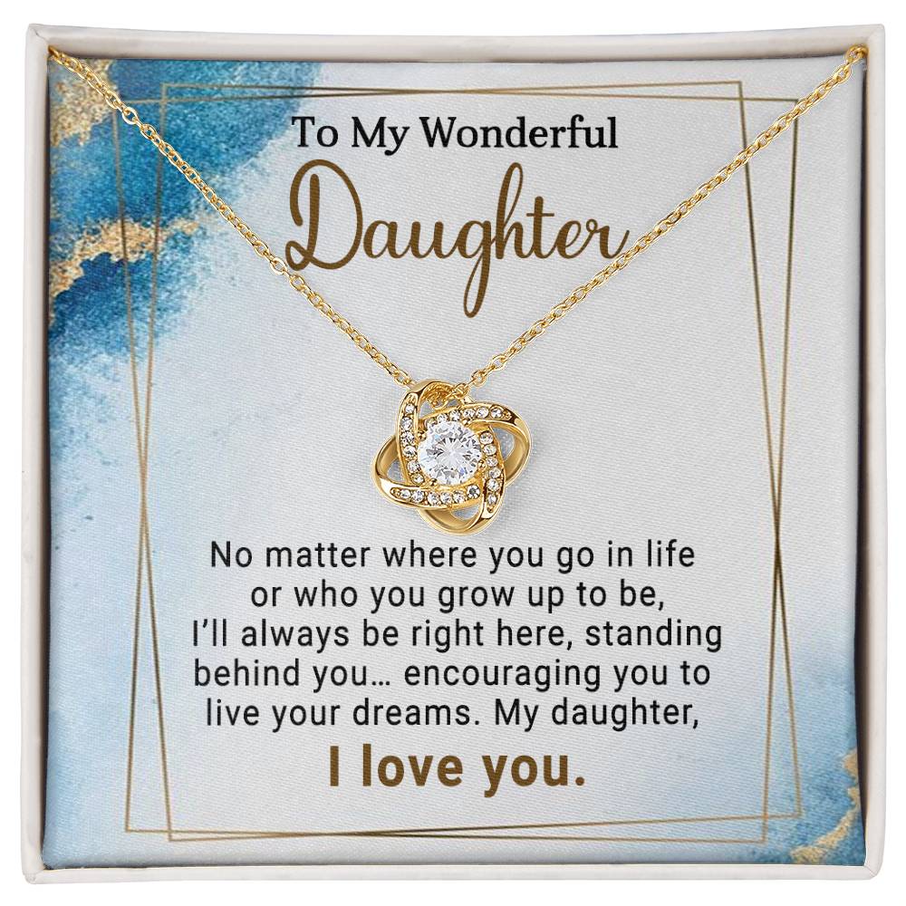 To My Wonderful Daughter - Standing Behind You Necklace