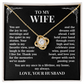 To My Wife – My Home, My Always | Love Knot Necklace