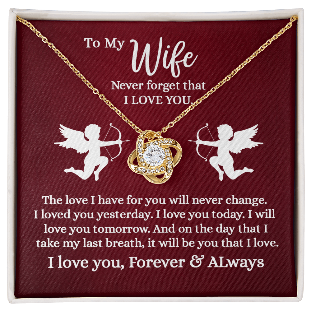 To My Wife Necklace – Forever & Always Love Gift