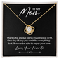 Funny Gift for Mom Necklace – Thanks for Being My Personal ATM Love Knot