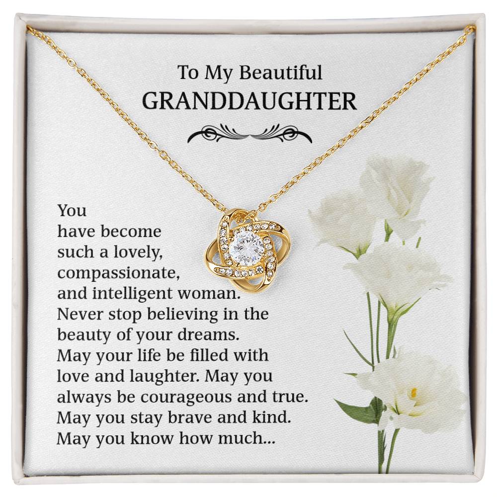 To My Beautiful Granddaughter - Never Stop Believing (Necklace)