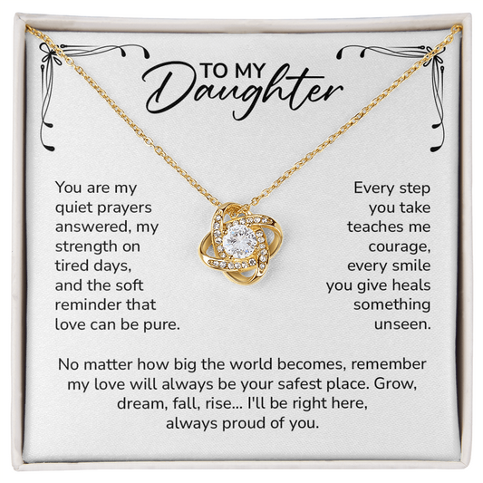 To My Daughter – My Love Will Always Be Your Safest Place Necklace