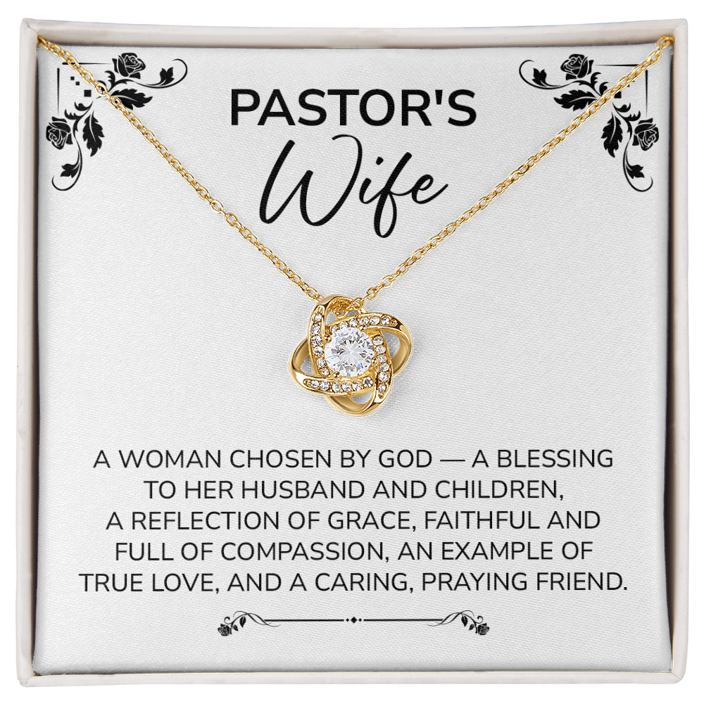 Pastor's Wife Necklace – Love Knot Jewelry Gift from Husband or Church