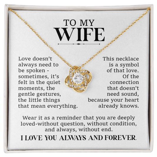 To My Wife – You Are Deeply Loved, Always & Forever Necklace