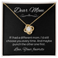 Dear Mom Necklace – Funny Gift for Mom From Son or Daughter