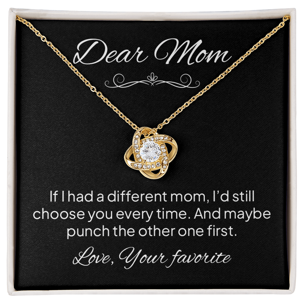 Dear Mom Necklace – Funny Gift for Mom From Son or Daughter