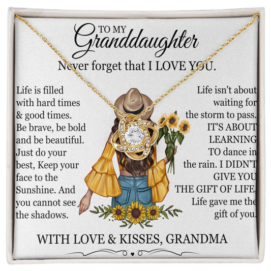 To My Granddaughter - With Love & Kisses (Necklace)
