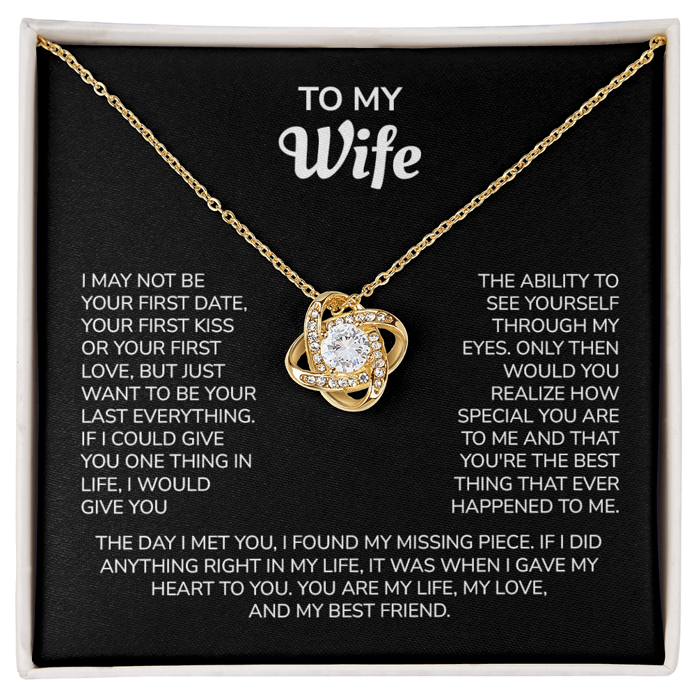 To My Wife – My Last Everything | Love Knot Necklace