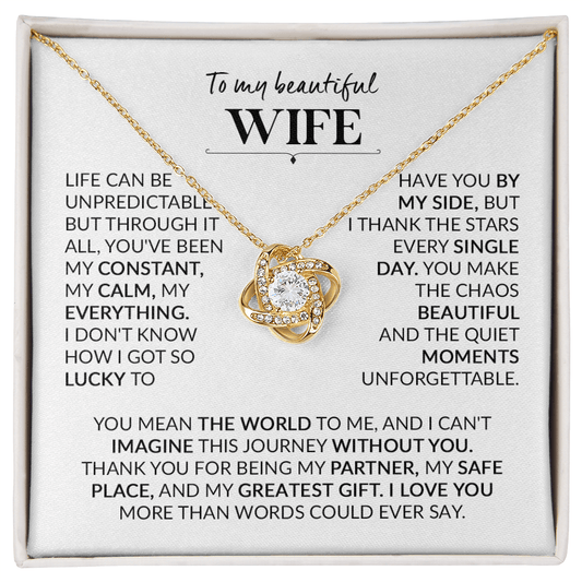 To My Wife – My Constant, My Calm, My Everything Necklace