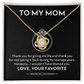 Funny Gift for Mom Necklace – Thanks for Not Taking Me Back