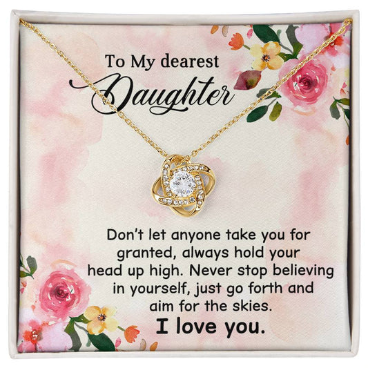 To My Dearest Daughter - Never Stop Necklace