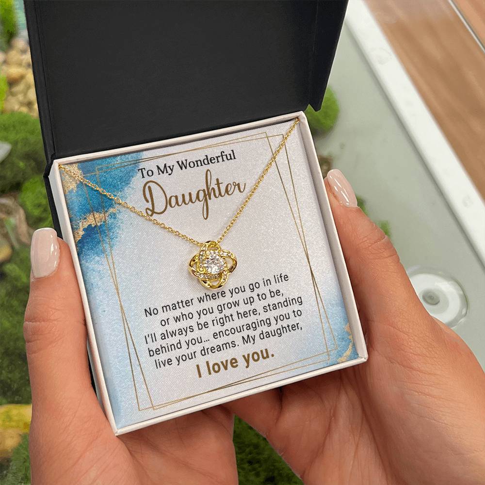 To My Wonderful Daughter - Standing Behind You Necklace