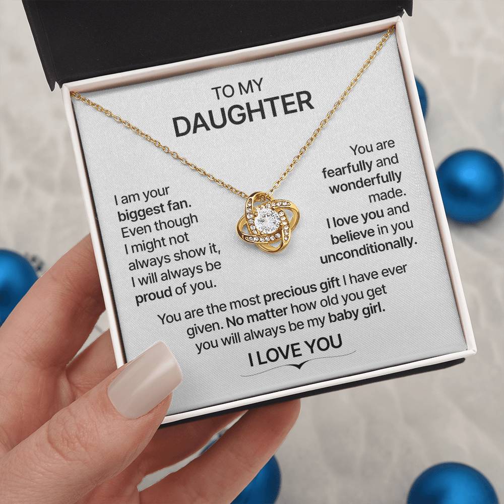 To My Daughter - I Love You Necklace