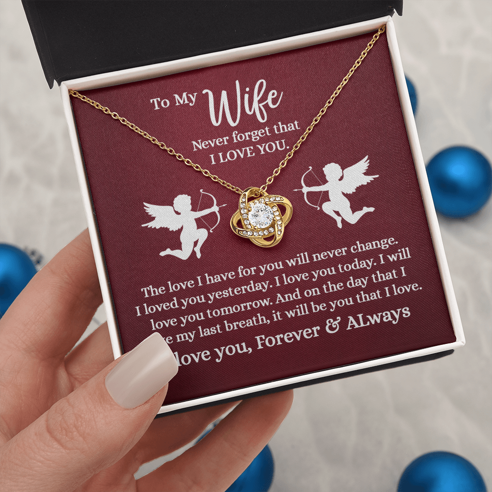 To My Wife Necklace – Forever & Always Love Gift
