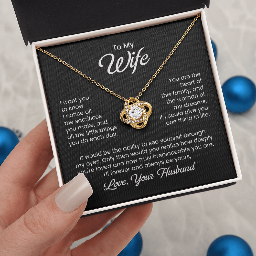 To My Wife Necklace – I Want You to Know Love Gift