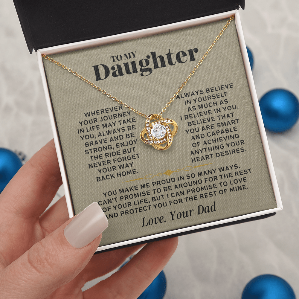 I Promise to Love You For the Rest of My Life | Daughter Necklace From Dad