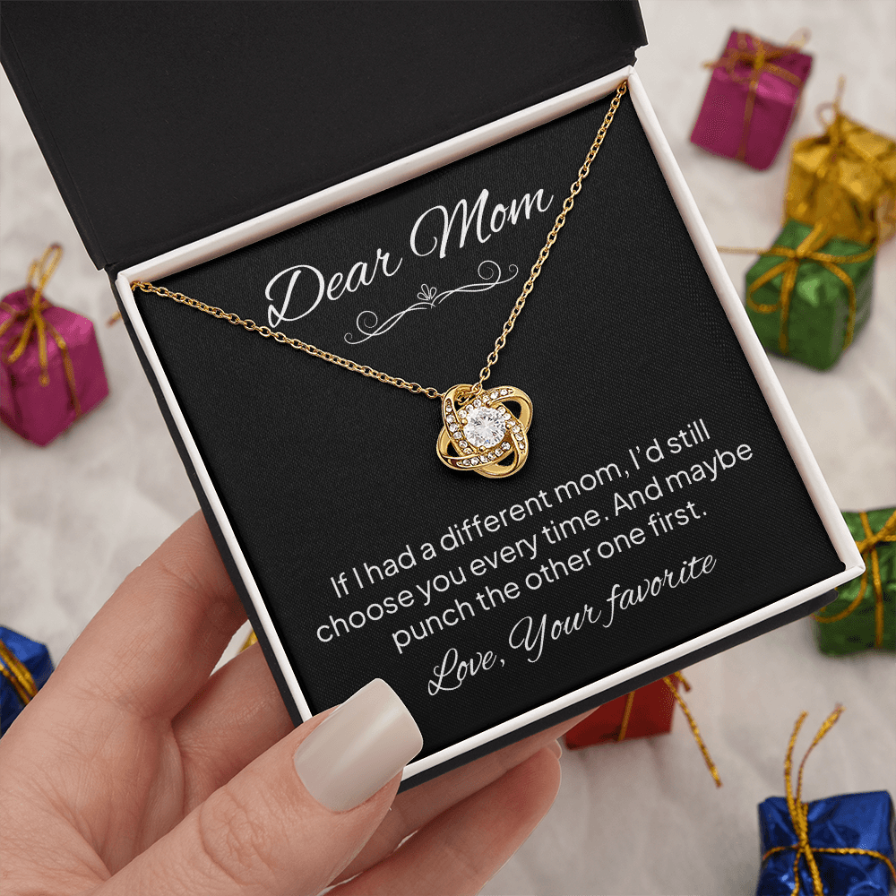 Dear Mom Necklace – Funny Gift for Mom From Son or Daughter
